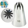 #1B#1C#1E#1G Stainless Steel Piping Nozzles 1/4pcs Cream Nozzles Cupcake Pastry Confectionery Accessories Cake Decorating Tools