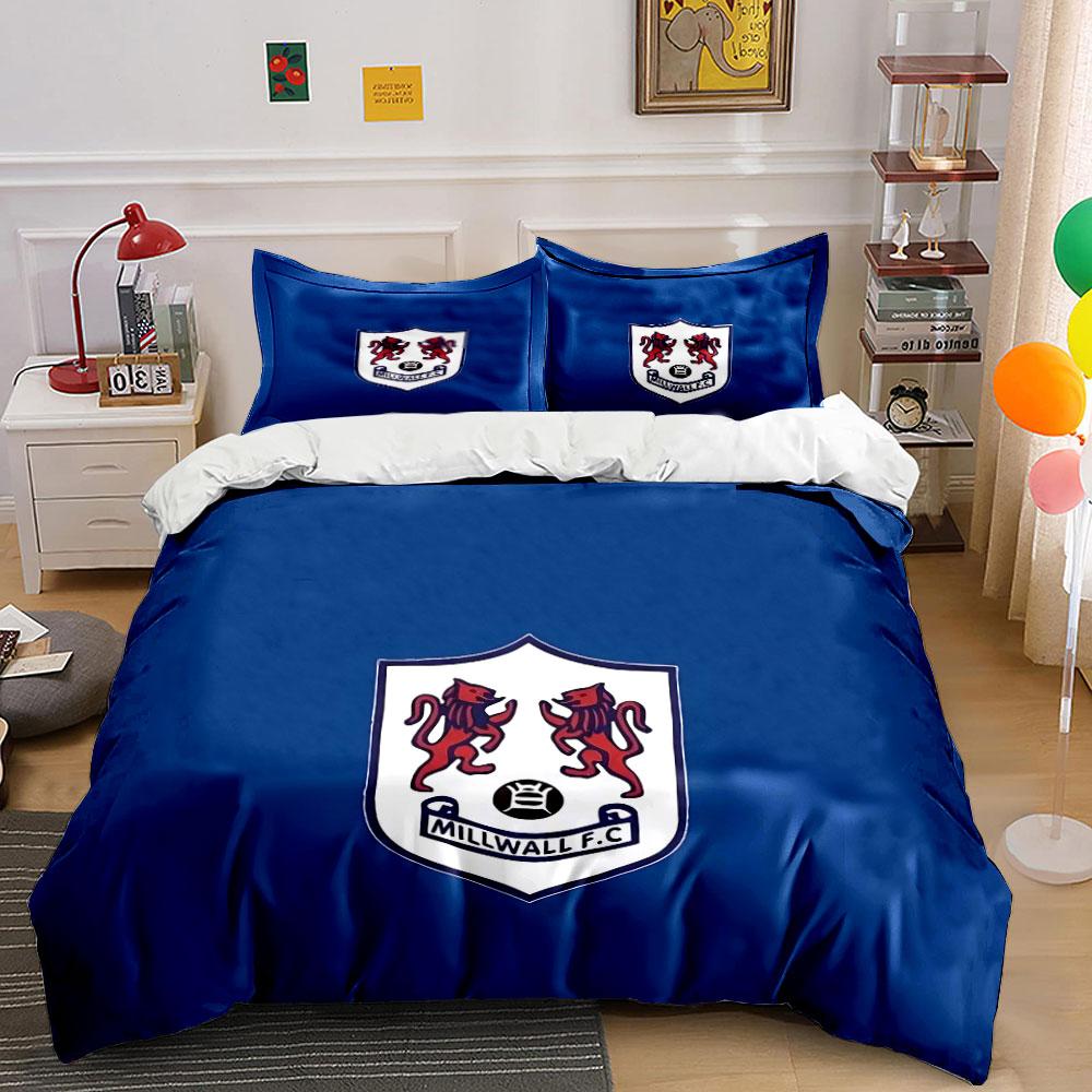 Blue Millwall F.C. Bedding Set Bedding Duvet Cover Set Duvet Cover Pillowcases (1 * Duvet Cover 2 * Pillowcases, without duvet insert)