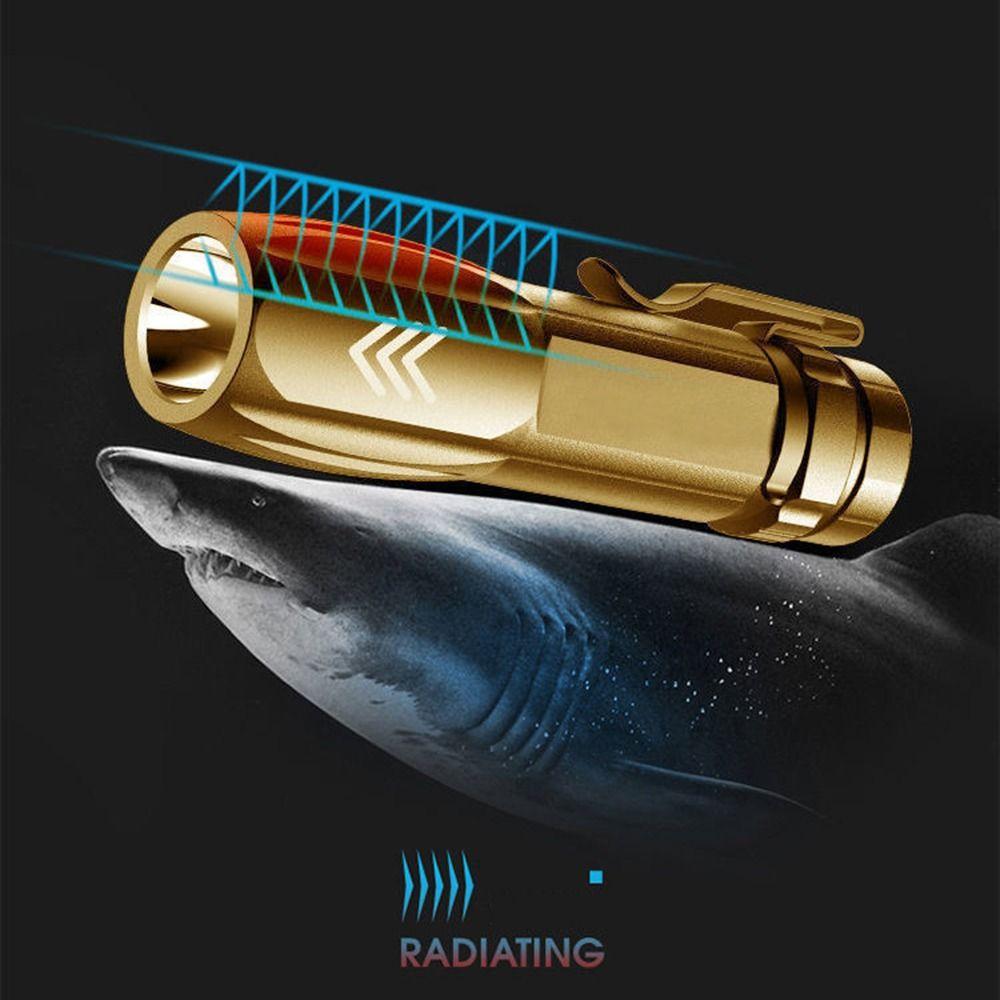 Водонепроницаемый Мини-светодиодный фонарик USB-перезаряжаемый Высокая яркость Аварийный фонарь Зажим Ручной Дальний свет Фонарь для дома Работы