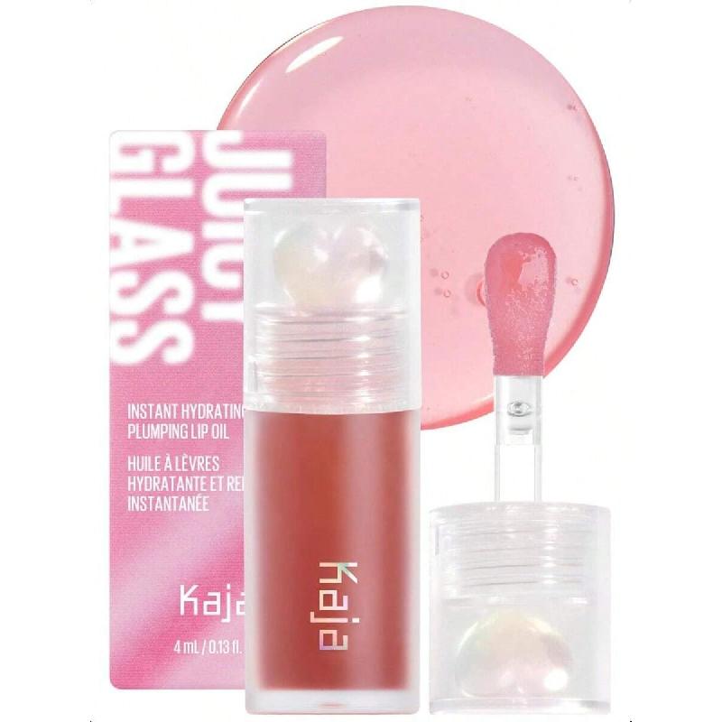 Kaja Dewy Bar - кремовая многослойная пудра-карандаш и бальзам для губ 03 Peach Cobbler 10 г + масло для губ Juicy Glass 05 Plum Paloma Bundle, прозрачная или средняя, можно наслаивать