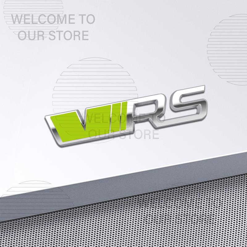JBIW9 Car Decor Metal VRS Lettering Front Grille Emblem 3D Sticker For Skoda Octavia Kamiq Kodiaq Karoq Superb Fabia Rear Trunk Decals