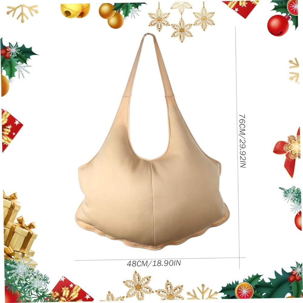 Polyester Santa Costume Christmas Cosplay Prop Fake Padded Belly Santa Suit Zipper Santa Costume