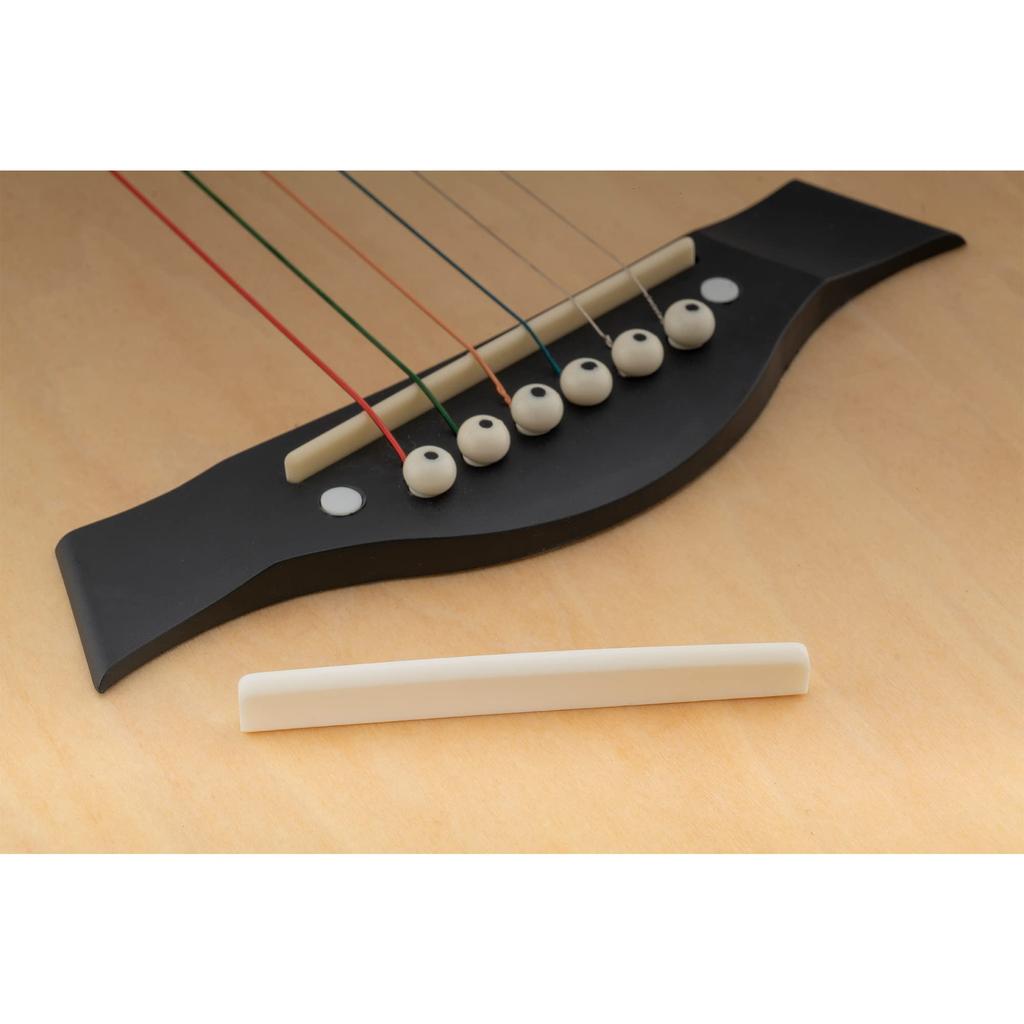 Musiclily Beef Bone Saddle Bone Saddle for Classical Guitar 80x3x9mm DJ-02 (2 Pieces)