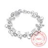925 Sterling Silver Bracelet for Women Music Note Chain Bracelets & Bangle Wristband Wedding Bridal Jewelry Joyas De Plata 925