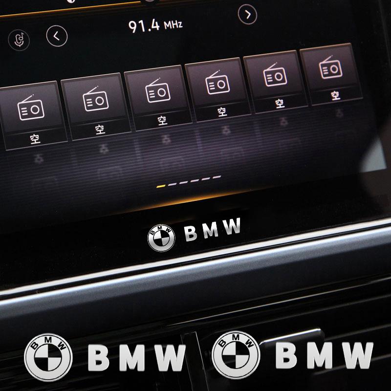 XLJBM1 For BMW 2/4pcs 3D Metal Car Interior Dekoration Stickers Badges Auto Styling For BMW M Power Performance M3 M5 X1 X3 X5