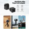 Адаптер из алюминиевого сплава 1/4" Крепление для штатива, монопода для GoPro 13 12 11 10 9 Insta360 SJCAM AKASO DJI OSMO Action Аксессуары для экшн-камер