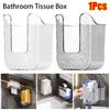 1Pcs Punch Free Tissue Box Wall Mounted Napkin Container Durable Paper Towel Holder  Bathroom