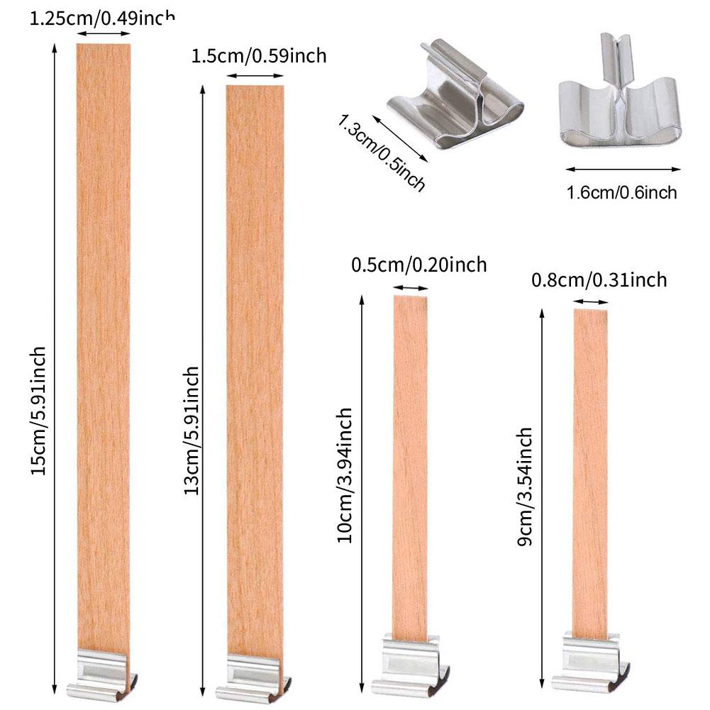 Деревянный фитиль для свечей своими руками, набор для изготовления парафиновых банок для свечей, бездымный фитиль для сжигания пчелиного воска, принадлежности для изготовления сердечников свечей