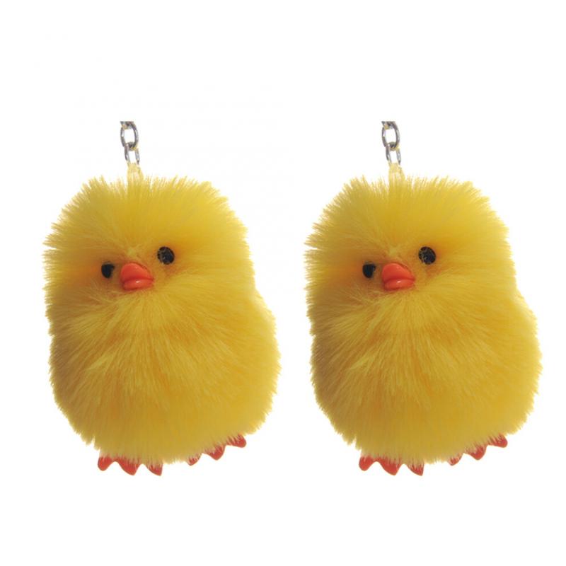 2Stk Schlüsselanhänger Gelb Plüsch Kreativ Bag Charm Anhänger