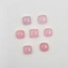 Dyed Pink Jade Square Cushion Cabochon Loose Gemstone Lot 35 Pcs 8 MM 100 CT For Jewelry Making