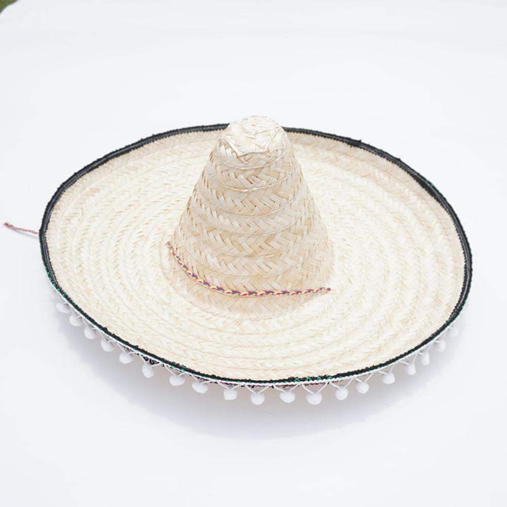 Сомбреро в мексиканском стиле, красочная шляпа от солнца с широкими полями, летняя пляжная шляпа на открытом воздухе