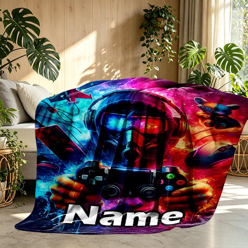Custom Name Personalized Game on Print Blanket, Home Decor, Bedroom, Sofa, Camping, Couch, Gifts for Birthday ChristmasEnthusiasts