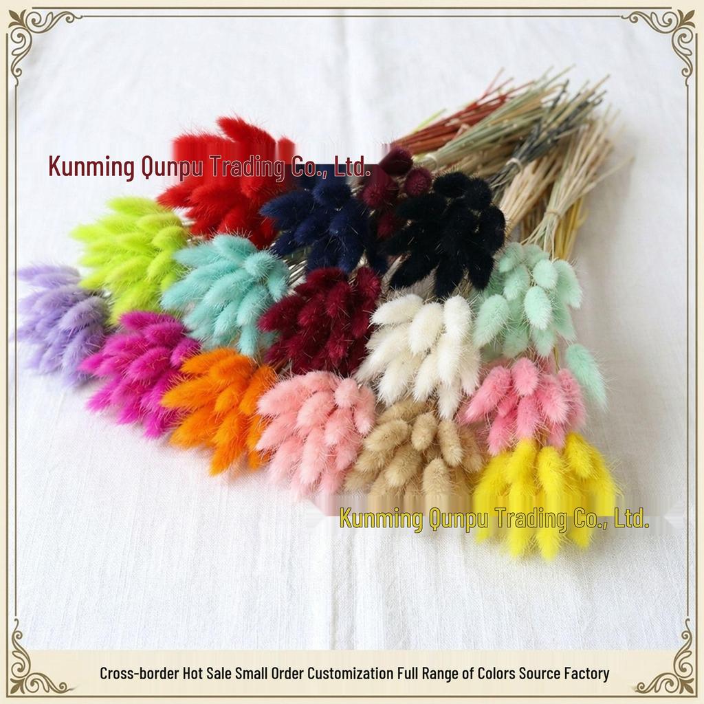 Preserved Dried Rabbit Tail and Foxtail Grass Bouquet