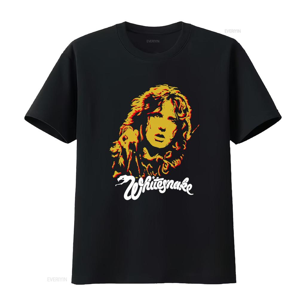 Винтажная футболка David Coverdale Whitesnake Rock Band Черная Размеры S 4XL JJ1192 винтаж Постиранная уличная одежда дизайнерская одежда Унисекс
