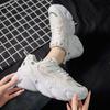 Daddy Women's Shoes Trend Winter 2024 New Retro Casual Little White Shoes Mesh Breathable Thick Sole Heightening Sneakers