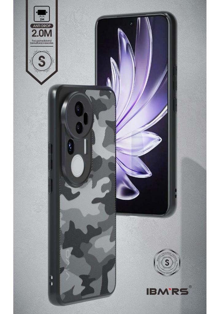 Чехол Vivo S20 Pro Camo с усиленными углами и ремешком на запястье