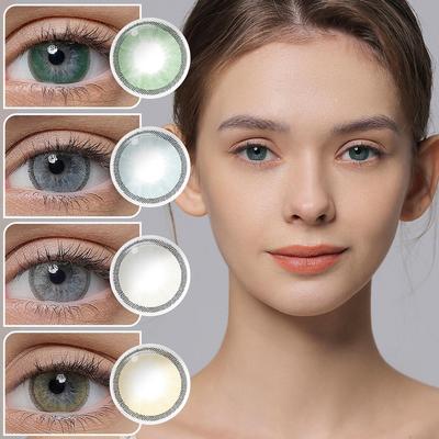 Цветные линзы 1 пара годовых цветных контактных линз для глаз Красота учеников Косметические контакты Модные аксессуары
