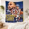 Golden State Warriors Curry Aesthetic Tapestry Psychedelic Art Perfect for Living Room Dorm Wall Studio Wall Year-Round Gallery Wall