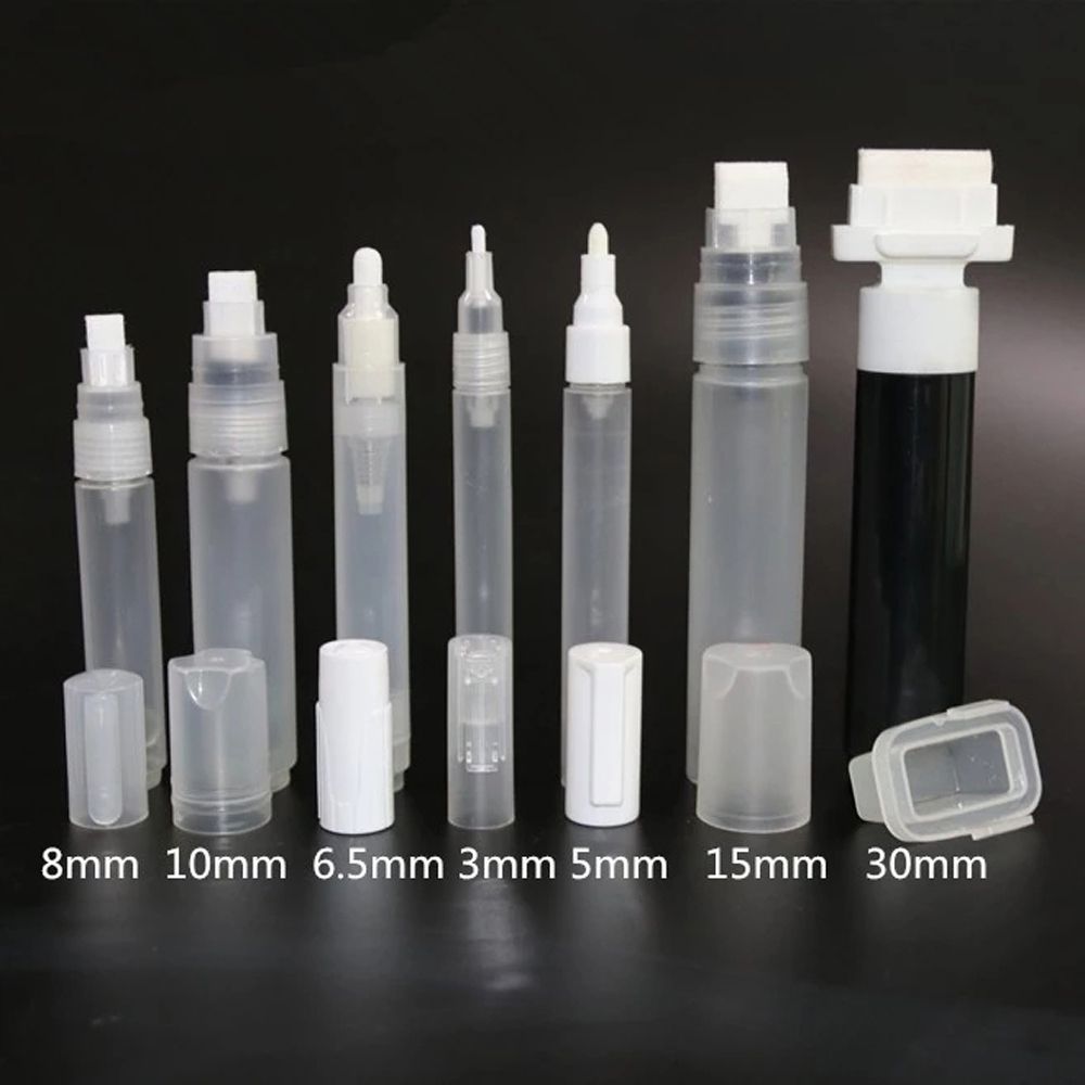 5mm 6.5mm 8mm 10mm Repeatable Empty Pen Rod Plastic Empty Pen Paint Pen Barrels Graffiti Pen Tube