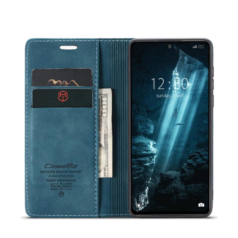 (Blue) Flip Case for Xiaomi 12/12x/12s Case Card Slot Kickstand Vintage Pu Leather Wallet Magnetic Closure Shockproof Flip Folio Book