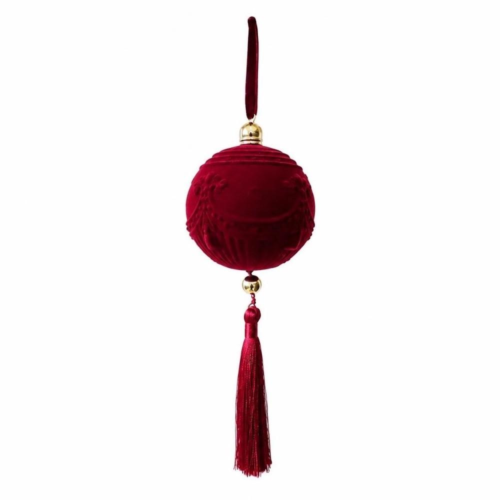 Velvet Texture Christmas Ball Ornament Christmas Spheres Decor Party Decoration