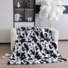 Imitation Rabbit Hair Printed Cow Pattern Blanket
