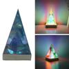 Pyramid Acrylic Lamp, 3D Light, Modern Creative NightStand Touch for Hotel Bedside