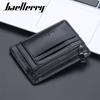 Baellerry Mens Mini Card Holder Artificial Leather Zipper Coin Purse Fashion Money Bags Wallets Purse