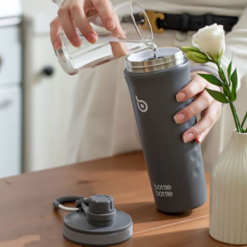 BOTTLE BOTTLE Protein Shaker, 800ml, Insulated, Large Capacity, Stainless Steel Water Bottle, Sports Bottle, Vacuum Insulated, Leak-Proof, Portable, W