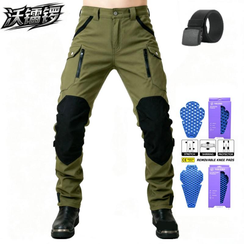 Motorcycle Riding Pants Waterproof Windproof Breathable High-Waist Crash Protection 3D Honeycomb Design Men