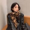 Новый осенне-зимний леопардовый принт, утолщенный, теплый, модный, повседневный шарф из имитации кашемира с бахромой, шарф-шаль