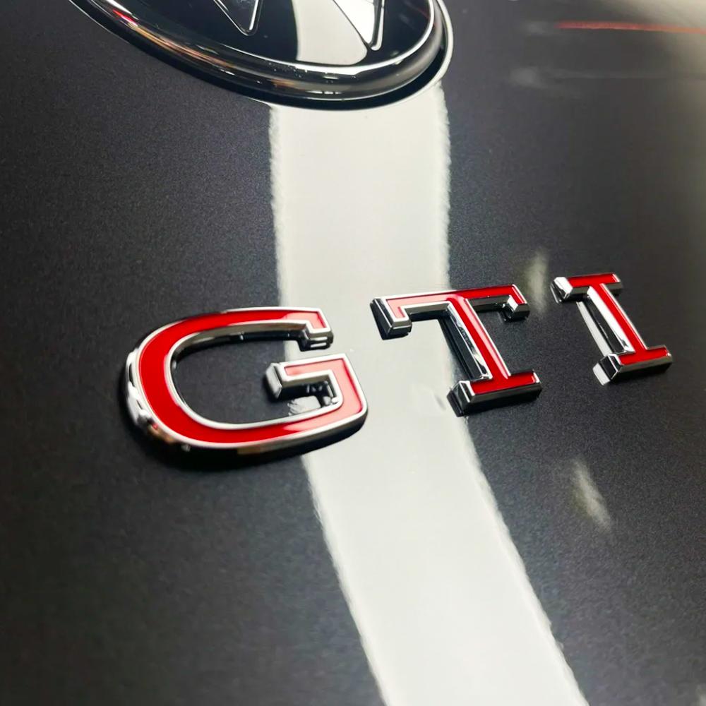 EPYFH1 1Pc ABS 3D Car Badge Sticker GTI Logo Decal Styling For VW Golf 8 GTI Passat B6 Scirocco Tiguan Polo Beetle Touran Accessories