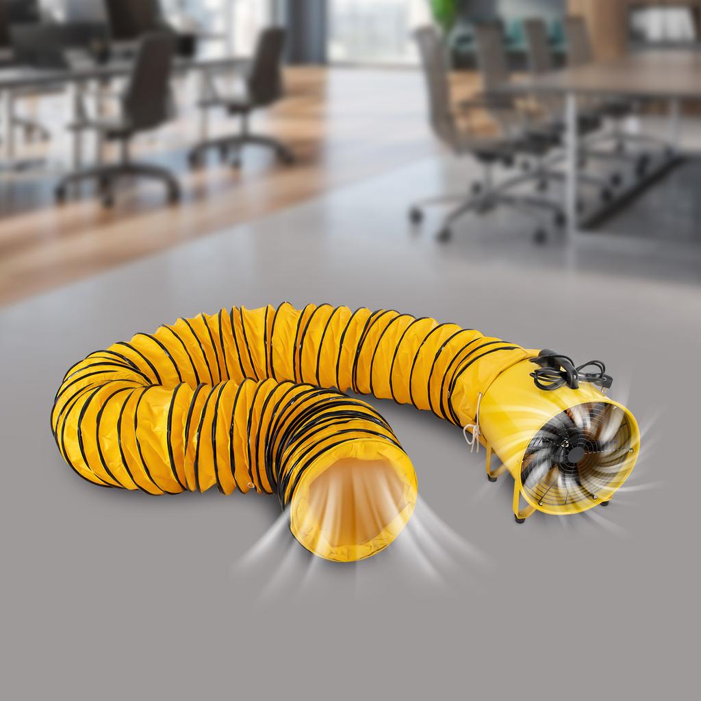 16 Inch High Velocity Utility Blower Fan, Portable Exhaust Fan for Home, Workshop, Job Site - 6 Blade 110V 1100W Ventilation Fan