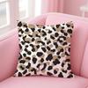 leopard print texture Cushion Cover Pillow Case Soft Friendly Fabric  Concealed Zipper