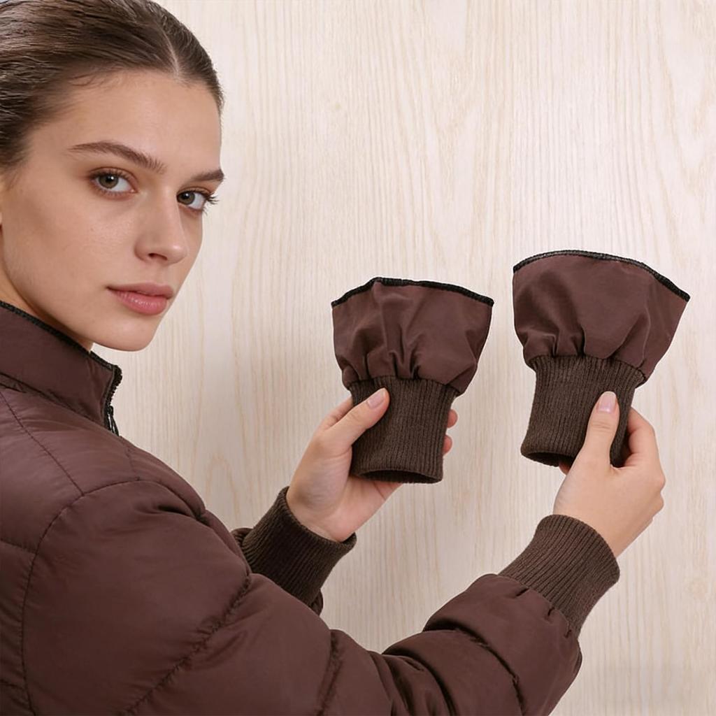 1 Pair Knit Cuffs for Jacket Ribbing Cuffs Extender Rib Knit Sleeve Extenders for Down Jacket Sweater Shirt Windbreaker Coat