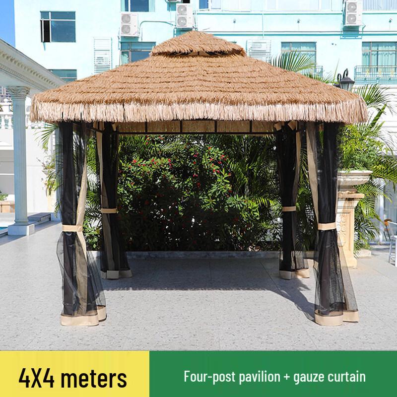 L35 4x4m Garden Thatch Pavilion