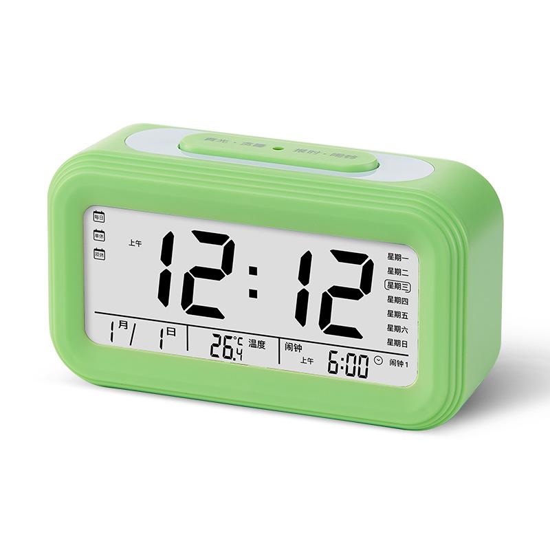 Charging Voice Clock Three Sets of Alarm Clock Smart Smart Clock Creative Mute LED Electronic Alarm Clock Gift