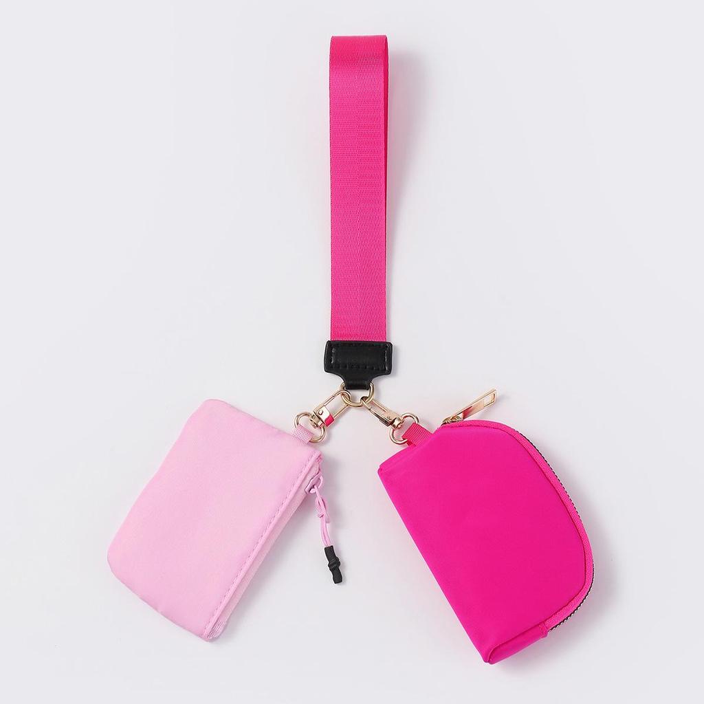 LULU Водонепроницаемый нейлоновый кошелек для монет и браслет-ключница в стиле колор-блок