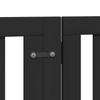 9 piece foldable black dog gate 450 cm poplar wood