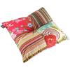 Coussin Carré En Tissu Patchwork Fleuri Multicolore