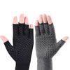 Warm Pressure Gloves Half-finger Mitten with Touch Screen Non-slip Silicone Mittens Compression Hand Gloves for Osteoarthritis