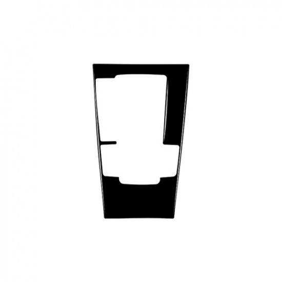 Bright Black PVC Car Center Gear Shift Panel Sticker For Mazda 3 Axela 20-24 LHD