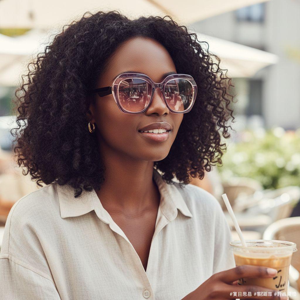 European and American new large-frame personalized color matching sunscreen advanced sunglasses elegant simple and versatile street sunglasses women