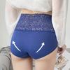 Women Underpants High Waist Solid Color Quick-drying Slim Anti-shrink Shaping Lace Tight Waist Tummy Control Women