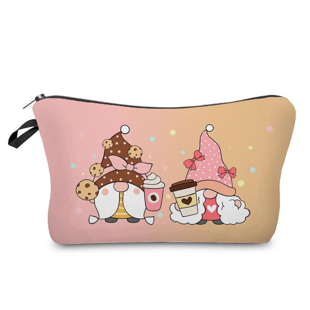 Женская косметичка с принтом гномов, органайзер для туалетных принадлежностей, дорожный кейс для хранения 6392