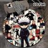 Ковер с круглым ворсом Jujutsu Kaisen Ковер для гостиной, спальни, дивана, игровой комнаты Декор Нескользящий коврик для пола