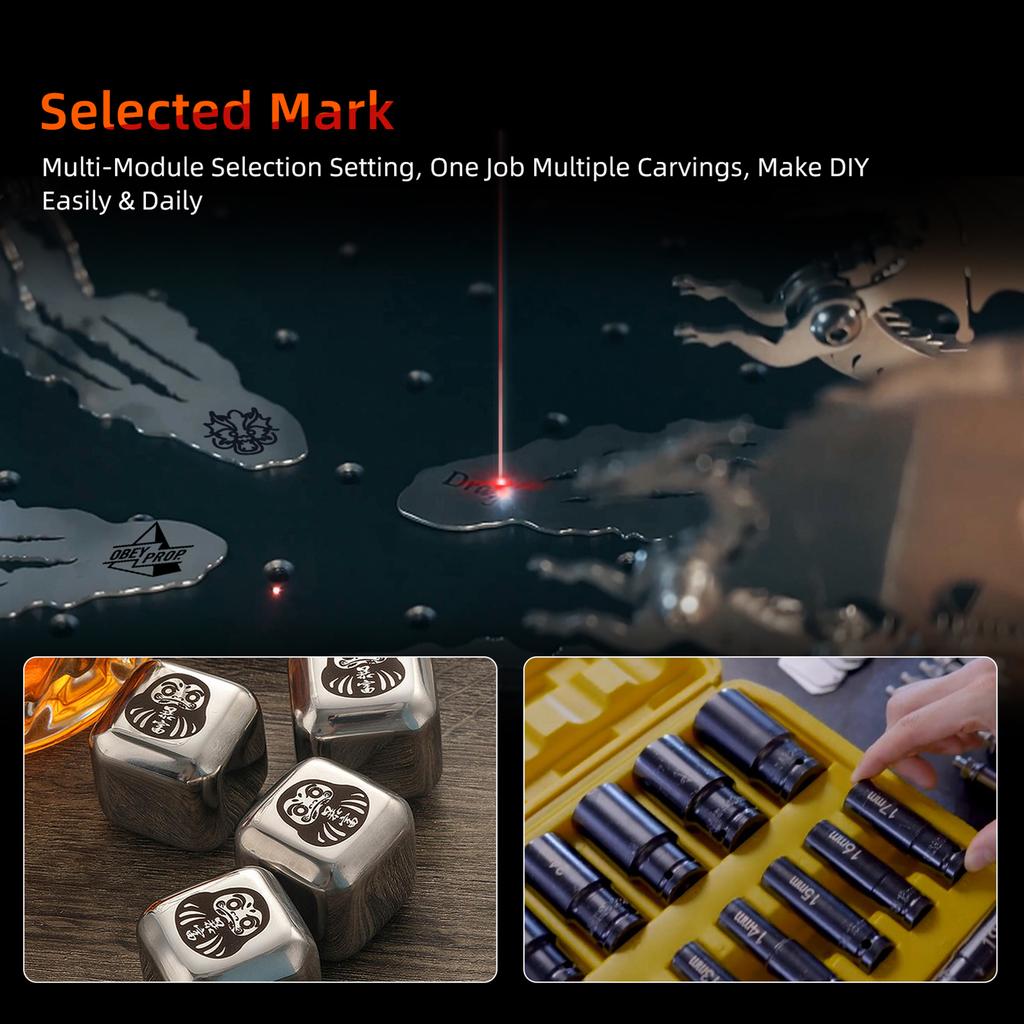 MR. CARVE M1 Pro Laser Engraver Desktop Marking Engraving Carving Marker Machine with Rotary