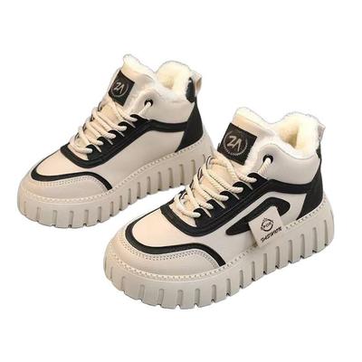 Женские высокие хлопковые кроссовки 2025 - Теплые, толстые, удобные и модные в корейском зимнем стиле