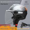 Мотоциклетный шлем класса А, сертифицированный по национальному стандарту 3C 2022 года, с теплой манишкой для шеи - Унисекс принт полушлем