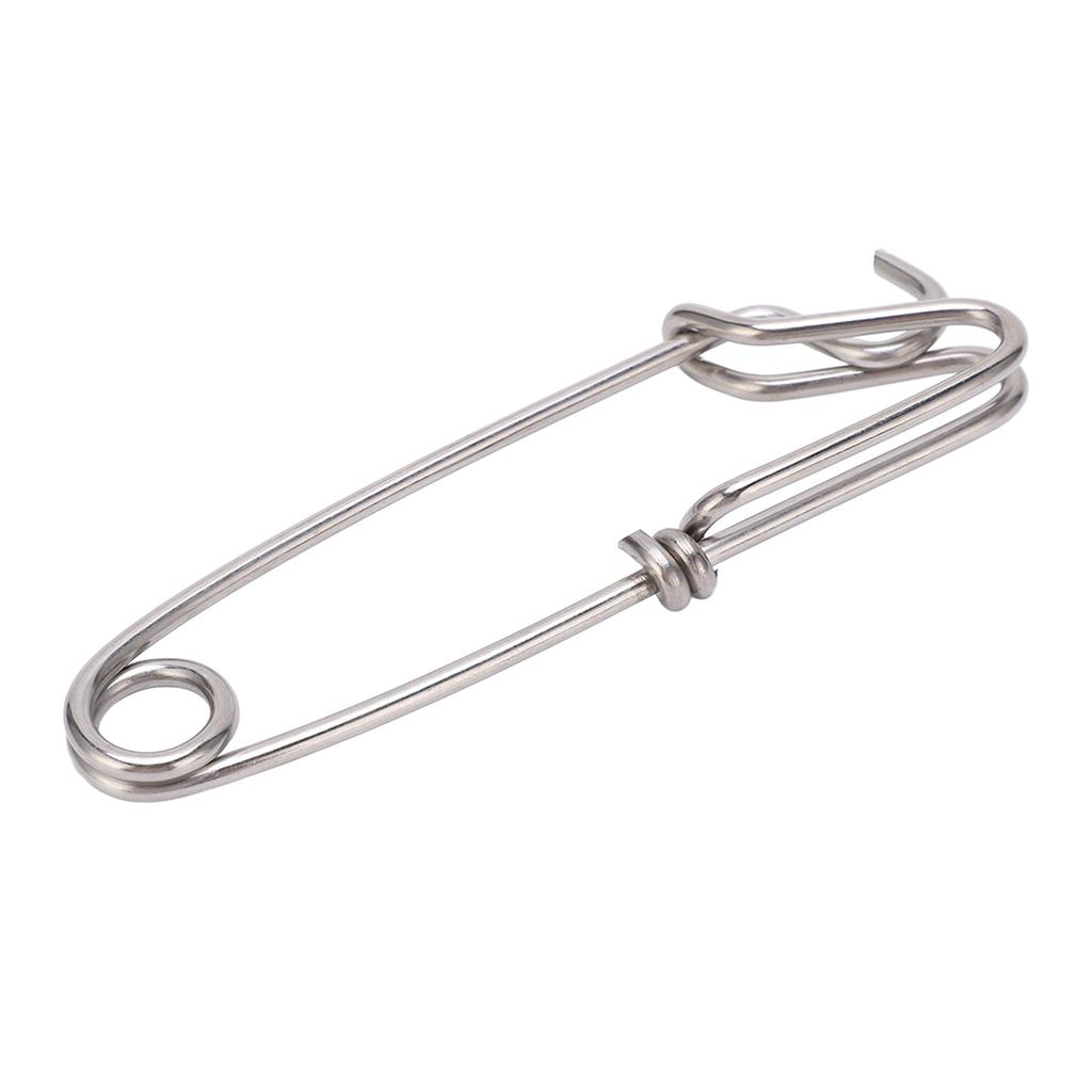 5 шт. длинных зажимов для лески с поворотными защелками для морской рыбалки с закрытым ушком, пряжка для подвешивания, быстрая булавка